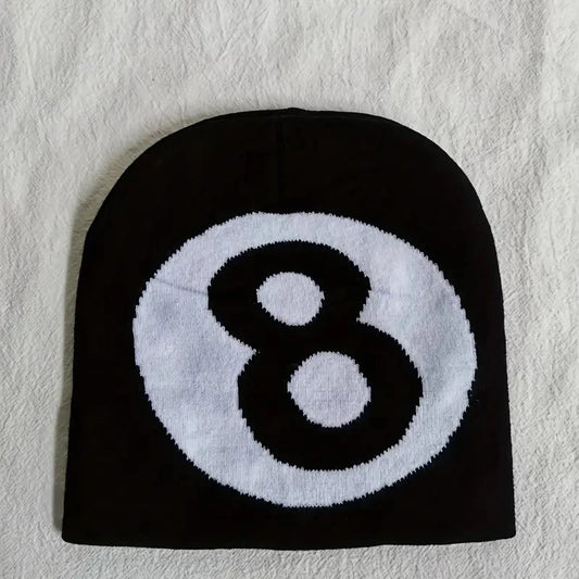 Trendy Y2K Eight-Ball Beanie