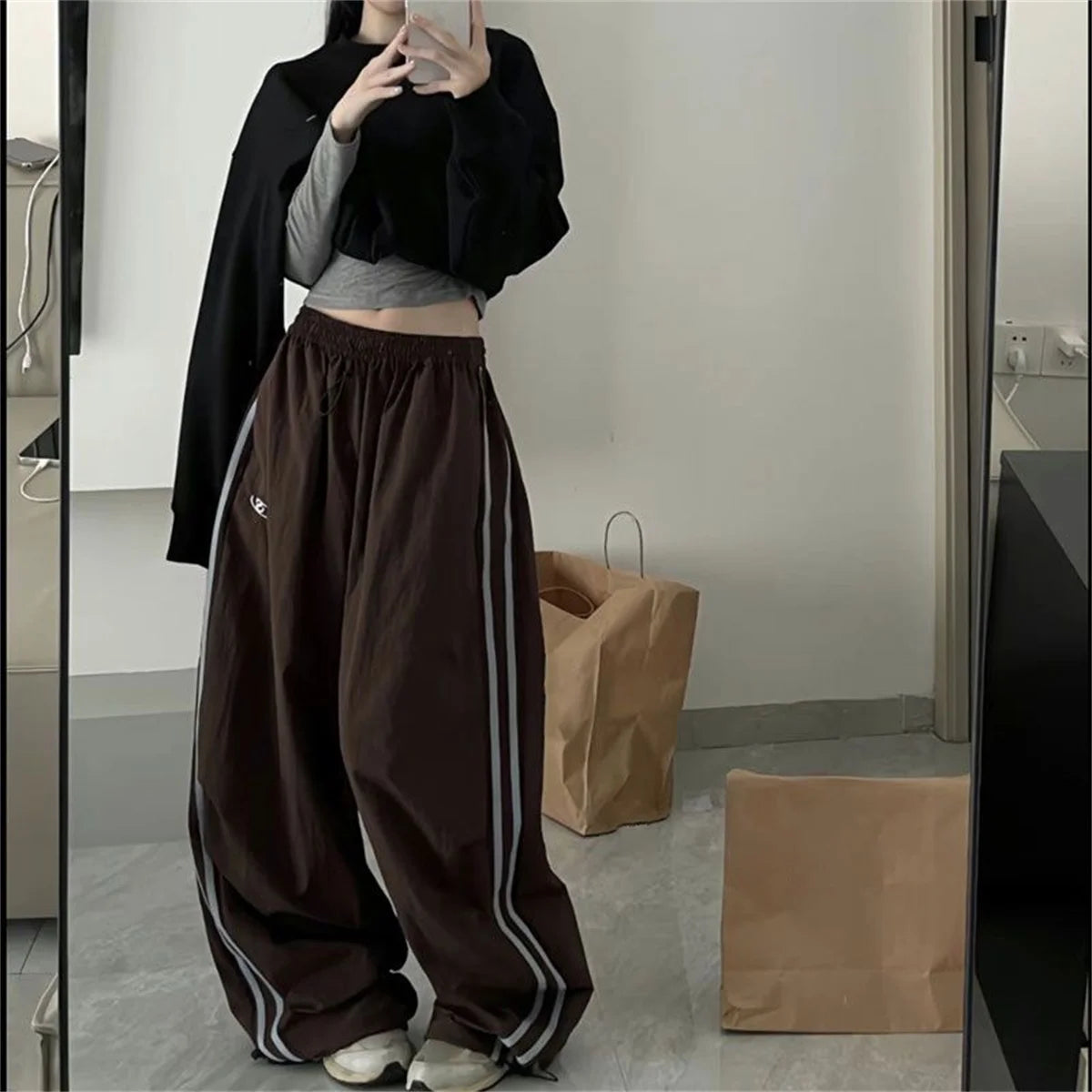 Womens Y2K Baggy Street Pants