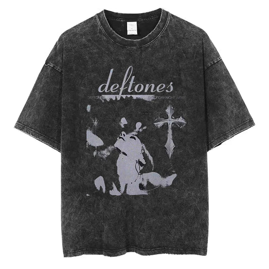 Deftones Vintage Washed Cotton T-shirt