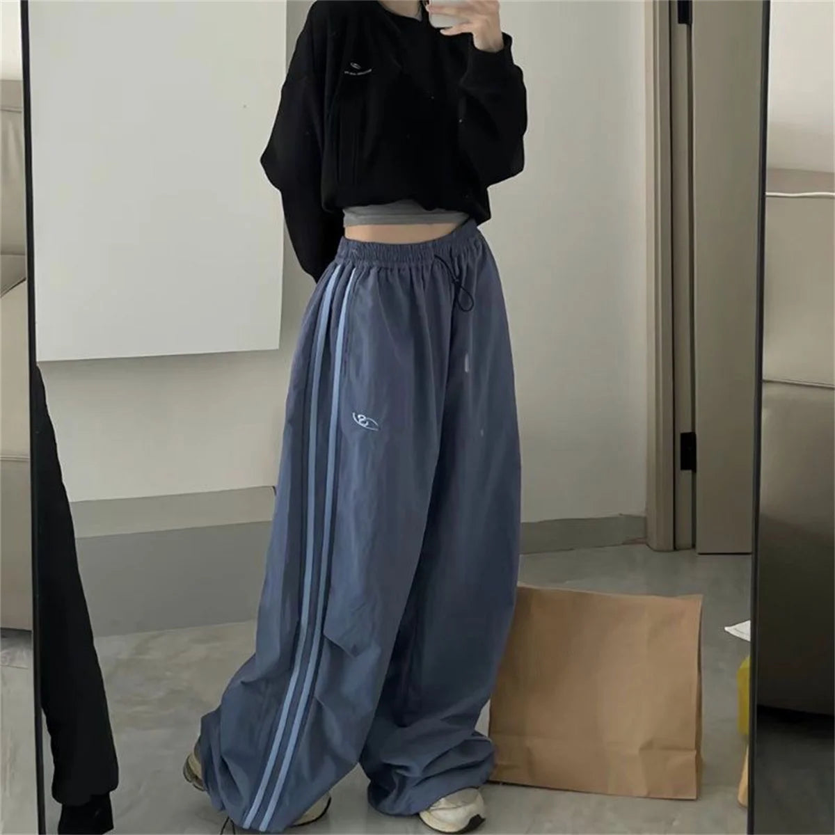 Womens Y2K Baggy Street Pants