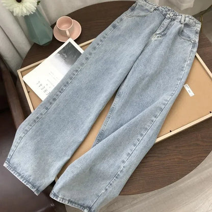 Womens Wide-Leg Street-style Jeans