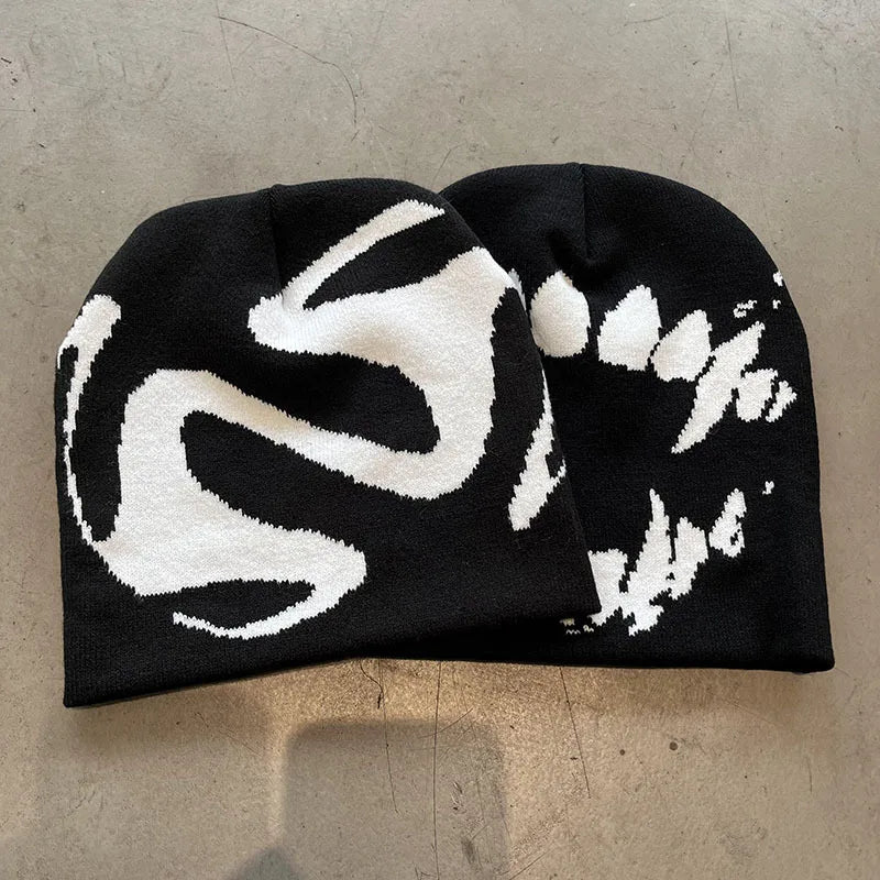 Y2K Streetwear Bite & Swirl Beanie