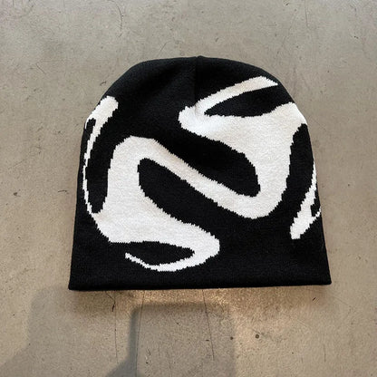 Y2K Streetwear Bite & Swirl Beanie