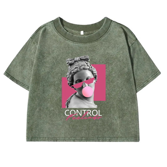 Womens Control Antiquity Cropped Shirt